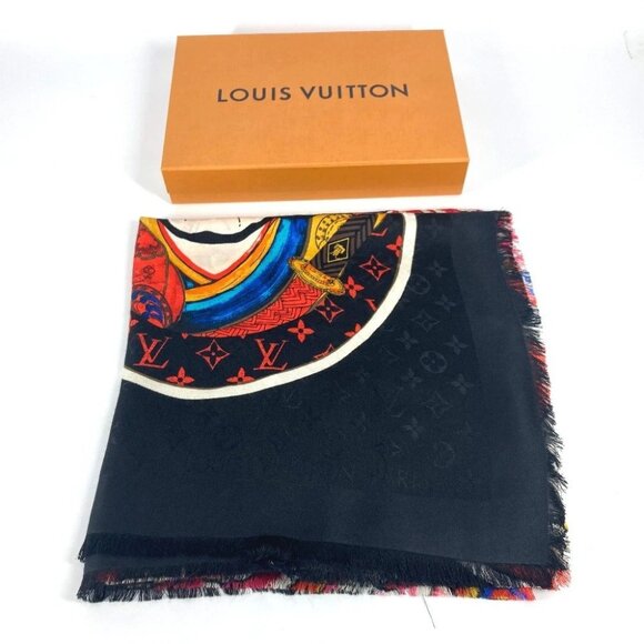 LOUIS VUITTON MP1944 Kabuki Yamamoto Hirosai Monogram Large Stole/Shawl Scarf - Picture 1 of 14